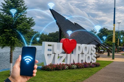 DOIS VIZINHOS PREPARA REDE P�BLICA DE INTERNET GRATUITA E AVAN�A COMO CIDADE INTELIGENTE E CONECTADA