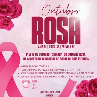 SEMANA DO OUTUBRO ROSA TEM AES ESPECIAIS NA SECRETARIA DE SADE
