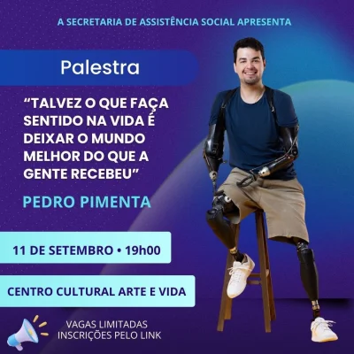 DOIS VIZINHOS RECEBER PALESTRA INSPIRADORA COM PEDRO PIMENTA