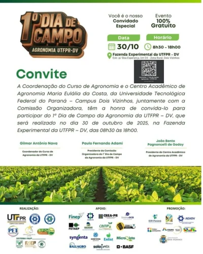 DIA DE CAMPO DA AGRONOMIA PROMETE MOVIMENTAR O SETOR RURAL DE DOIS VIZINHOS