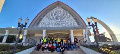 CICLISTAS DE DOIS VIZINHOS E SANTO ANTNIO DO SUDOESTE REALIZAM ENCONTRO HISTRICO COM TROCA DE IMAGENS DE SANTO ANTNIO