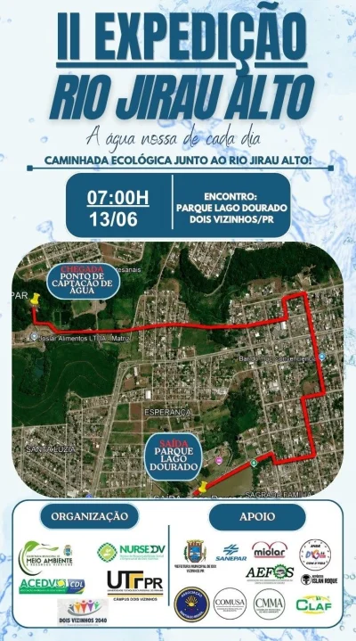 2� EXPEDI��O RIO JIRAU ALTO DESTACA A IMPORT�NCIA DA �GUA E DA PRESERVA��O AMBIENTAL EM DOIS VIZINHOS