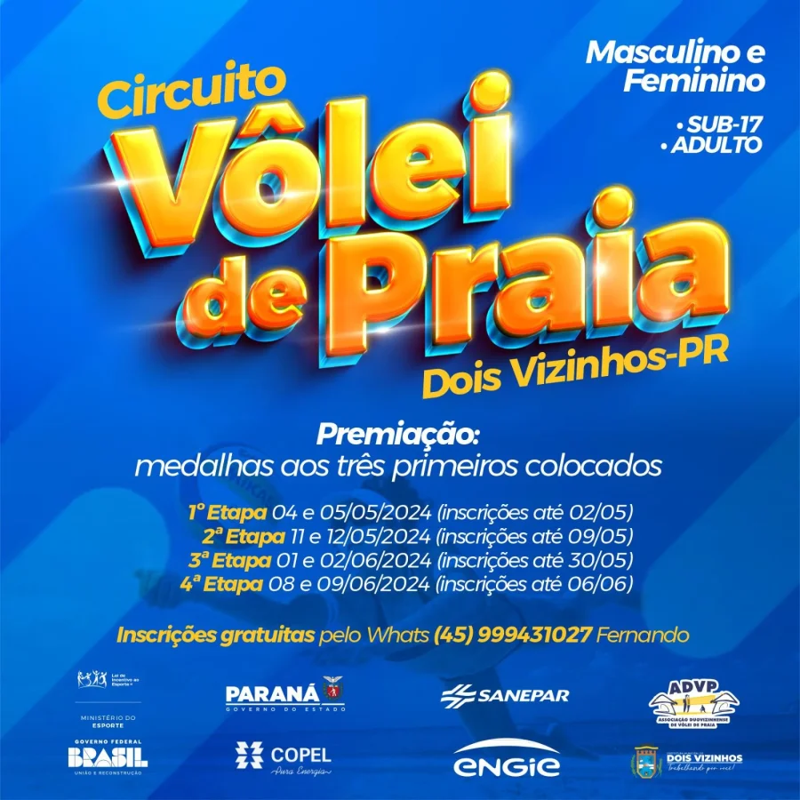 MAIS UMA ETAPA DO TORNEIO REGIONAL DE VLEI DE PRAIA EM DOIS VIZINHOS