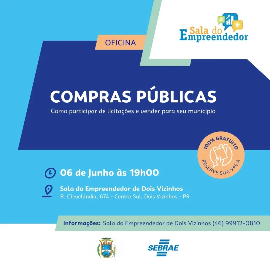 OFICINA DE COMPRAS PBLICAS PARA MEIS E PEQUENOS EMPRESRIOS EM DOIS VIZINHOS
