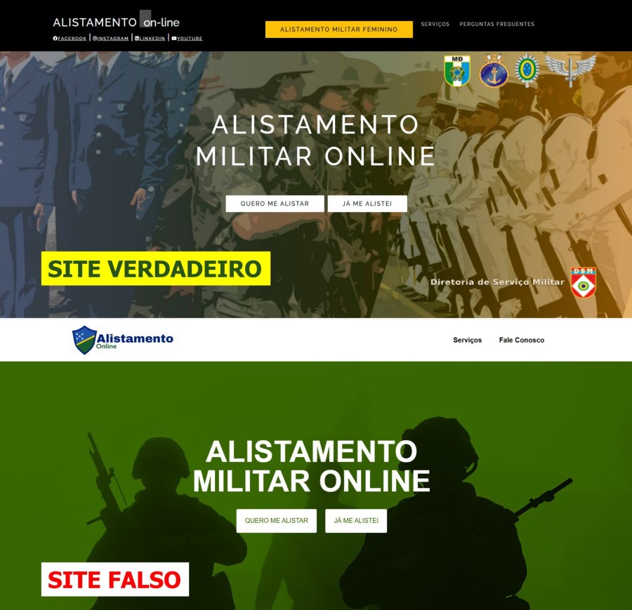 JUNTA MILITAR ALERTA SOBRE GOLPES NO ALISTAMENTO FEITO PELA INTERNET