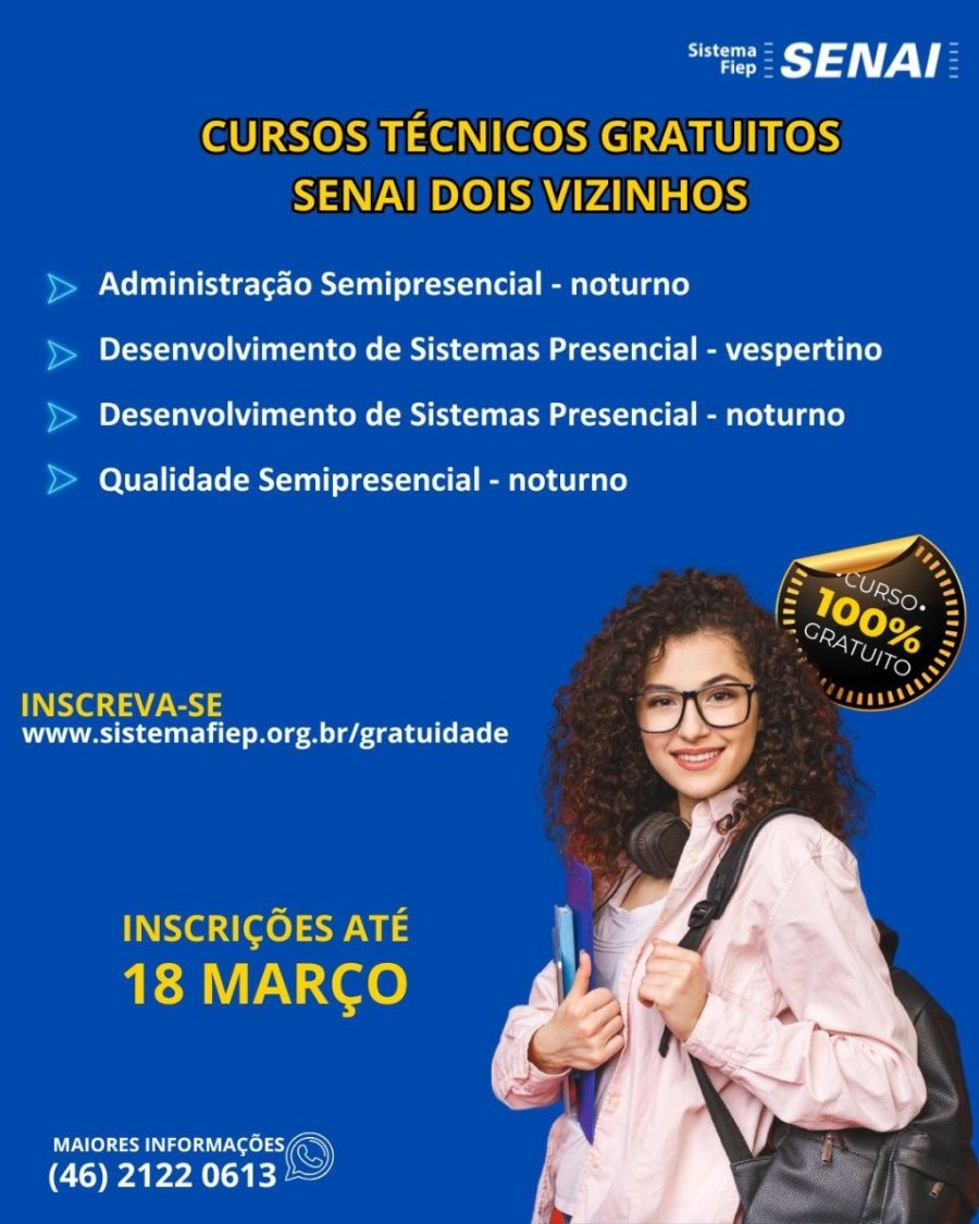 TRANSFORME SEU FUTURO COM CURSOS T�CNICOS GRATUITOS