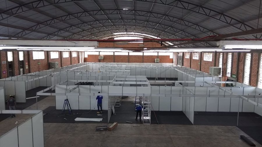 MONTAGEM DOS ESTANDES DA EXPOVIZINHOS J� COME�OU!
