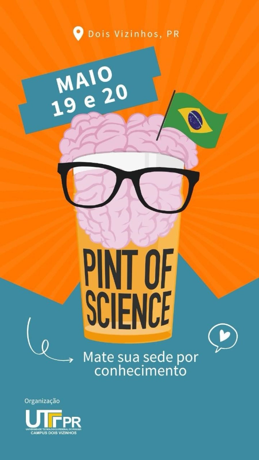 DOIS VIZINHOS RECEBE MAIS UMA EDI��O DO PINT OF SCIENCE