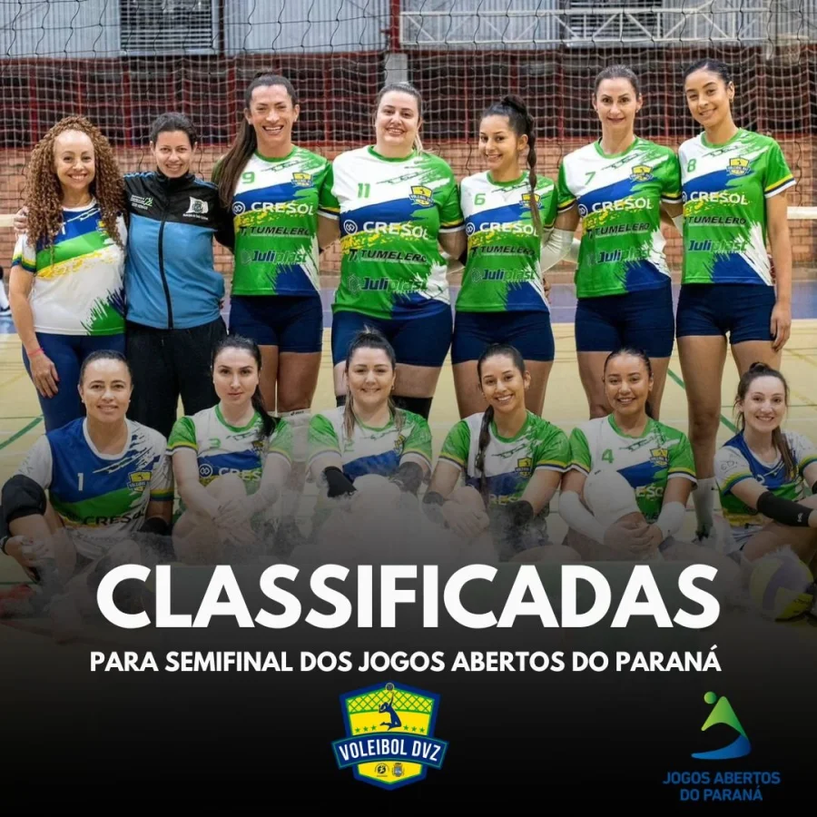 VOLEIBOL FEMININO DE DOIS VIZINHOS BRILHA NA PRIMEIRA FASE DOS JOGOS ABERTOS DO PARAN