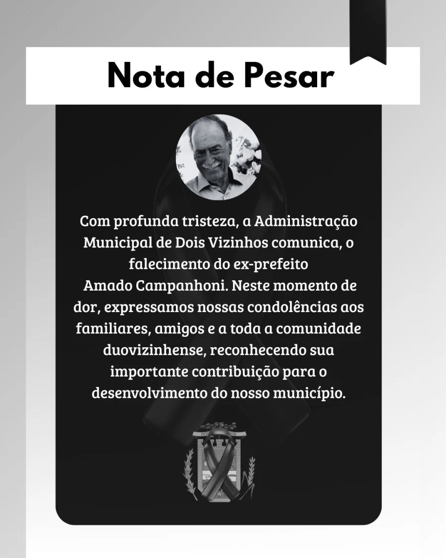 DOIS VIZINHOS PERDE O EX-PREFEITO AMADO CAMPANHONI