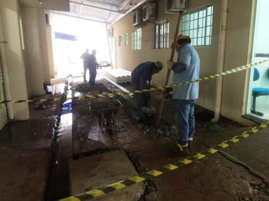 Iniciam as Obras de Melhorias na Secretaria de Sa�de