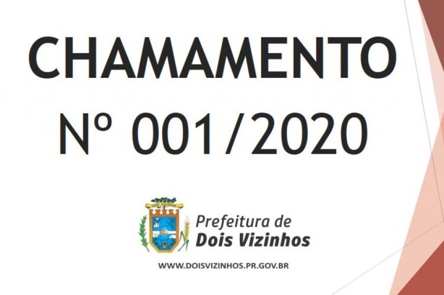 Chamamento N� 001/2020