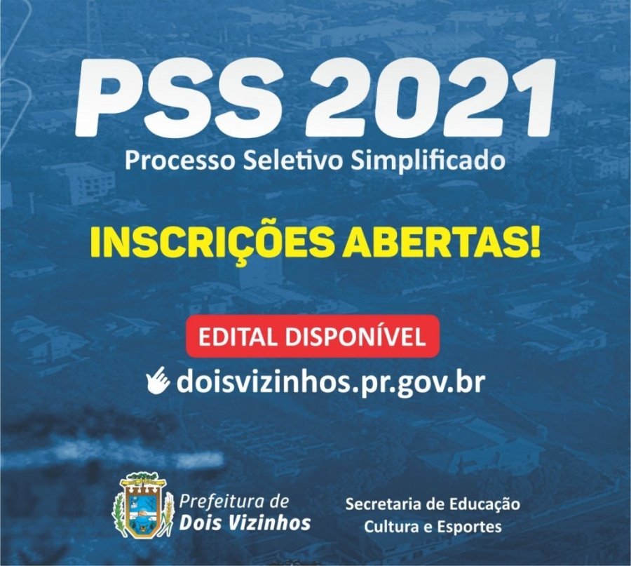 Secretaria Municipal de Educa��o de Dois Vizinhos, Abre Inscri��es para o Pss