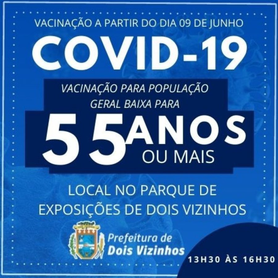Imuniza��o Abre Em Dois Vizinhos para 55 Anos, Baixa Procura Fez Secretaria da Sa�de Ampliar a Idade.
