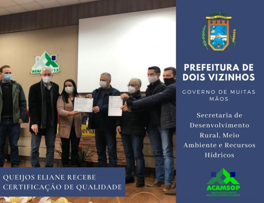 Queijos Eliane Recebe Certificado de Qualidade e Amplia Tr�nsito do Seu Produto