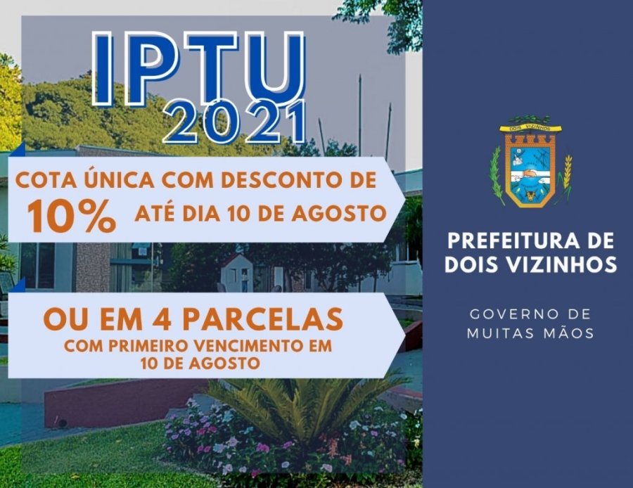 Iptu 2021 J� Est� Dispon�vel para Pagamento Tamb�m de Forma Online