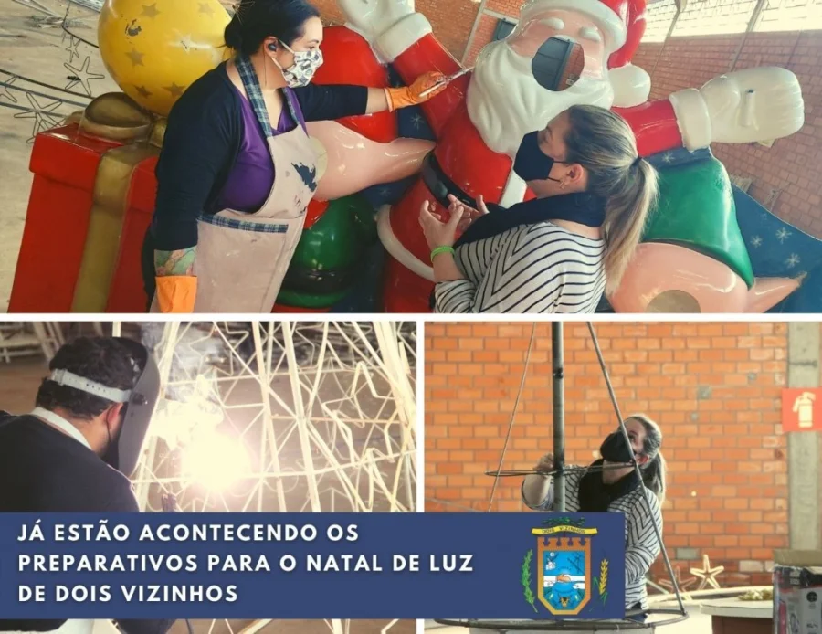 Preparativos para o Natal de Luz de Dois Vizinhos Esto Em Andamento
