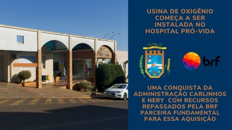Usina de Oxig�nio Come�a a Ser Instalada no Hospital Pr�-vida