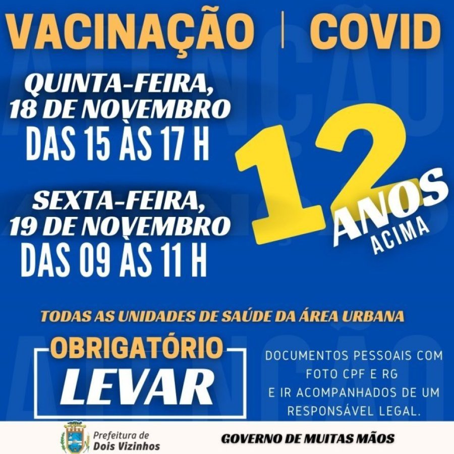 Vacina��o Covid 19: Apenas 41,93% dos Adolescentes Foram Vacinados At� Agora Em Dois Vizinhos.