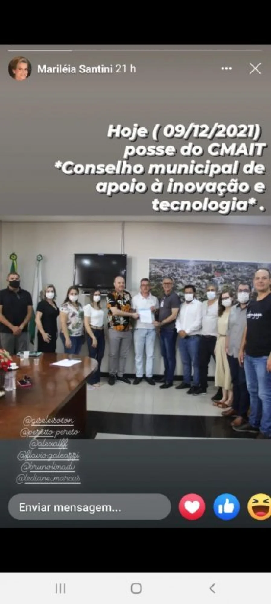 Empossado o Novo Conselho Municipal de Apoio  Inovao e Tecnologia - Cmait