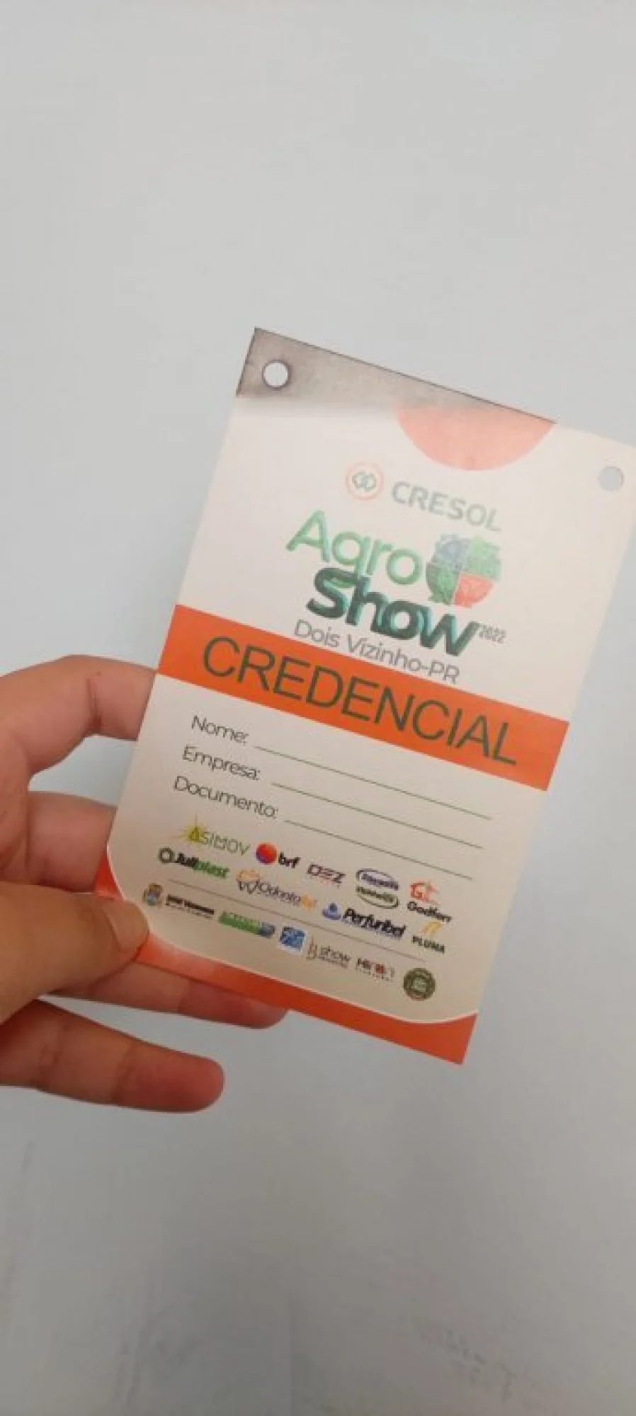 Entrega das Credenciais para os Expositores do Agroshow J Esto Acontecendo