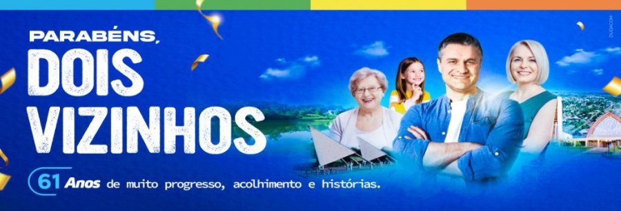 Anivers�rio de 61 Anos de Dois Vizinhos Ser� Marcado Com Show da Dupla Di Paullo e Paulino