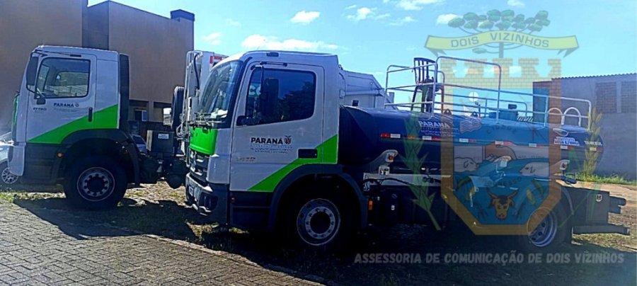 Munic�pio Recebe Dois Novos Caminh�es Doados Pelo Governo do Estado Atrav�s do Programa Patrulha Ambiental.