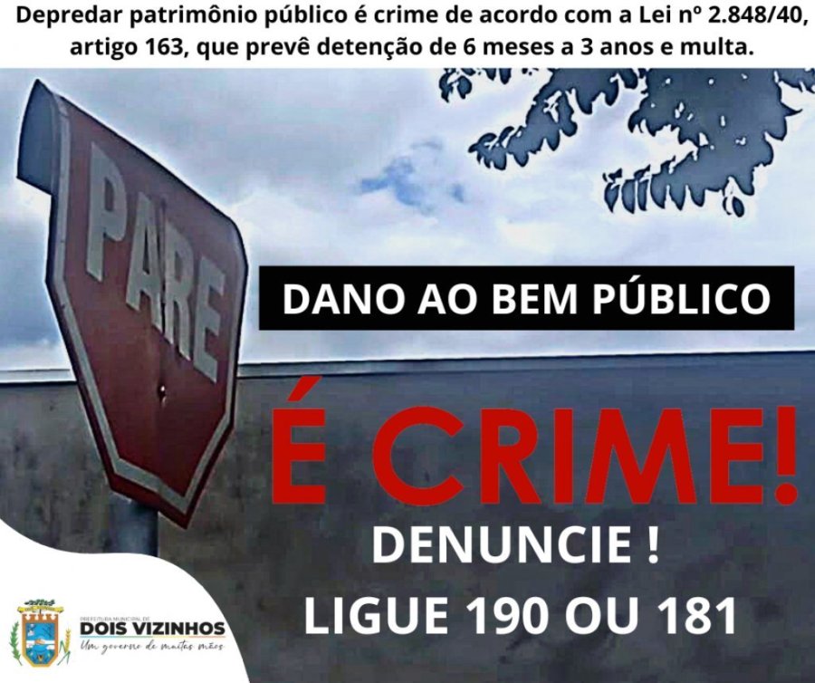 Placas de Sinaliza��o Est�o Sendo Depredadas Em Dois Vizinhos