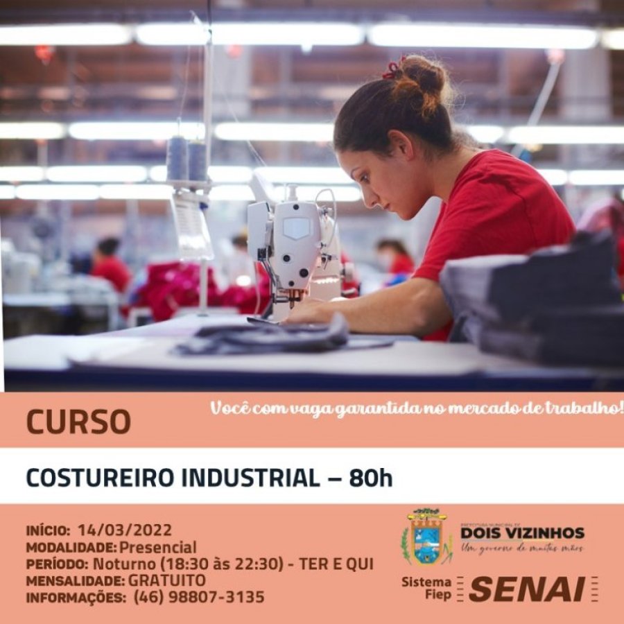 Em Parceria Com o Sesi e Senai Administra��o Municipal Disponibiliza Novos Cursos Profissionalizantes de Forma Gratuita.