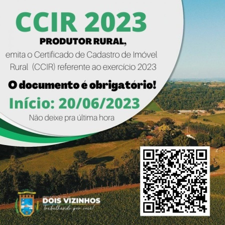 Emiss�o da Ccir/incra J� Est� Dispon�vel e Vencimento � para Dia 19 de Julho