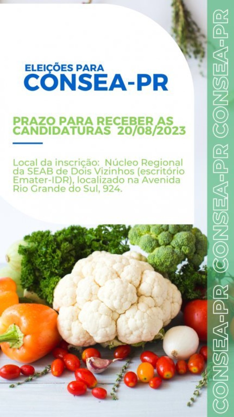 Consea-pr: Entidades Interessadas J� Podem Se Inscrever