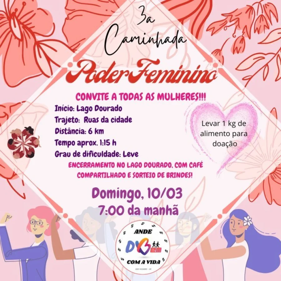 Ande-dv Celebra o Dia da Mulher Com a 3 Caminhada Poder Feminino