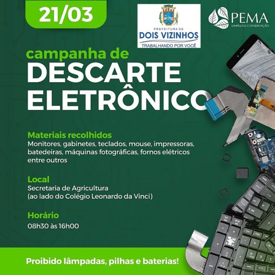 Nesta Quinta, Dia 21, Tem Coleta de Lixo Eletr�nico