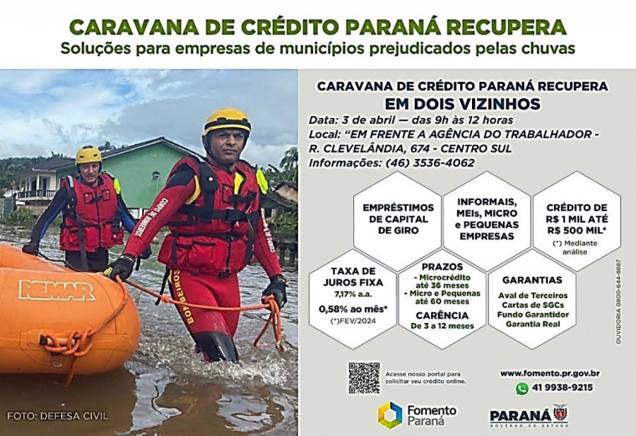Fomento Paran� Traz Caravana de Cr�dito para Dois Vizinhos
