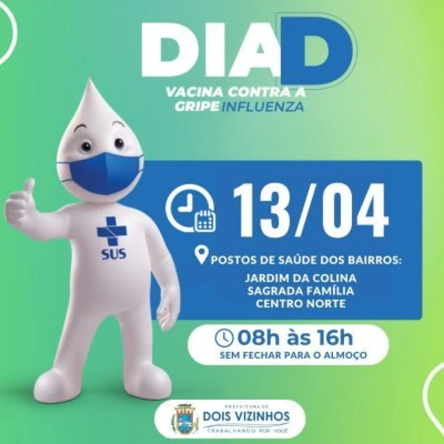 Amanh  o Dia d de Vacinao Contra a Influenza!