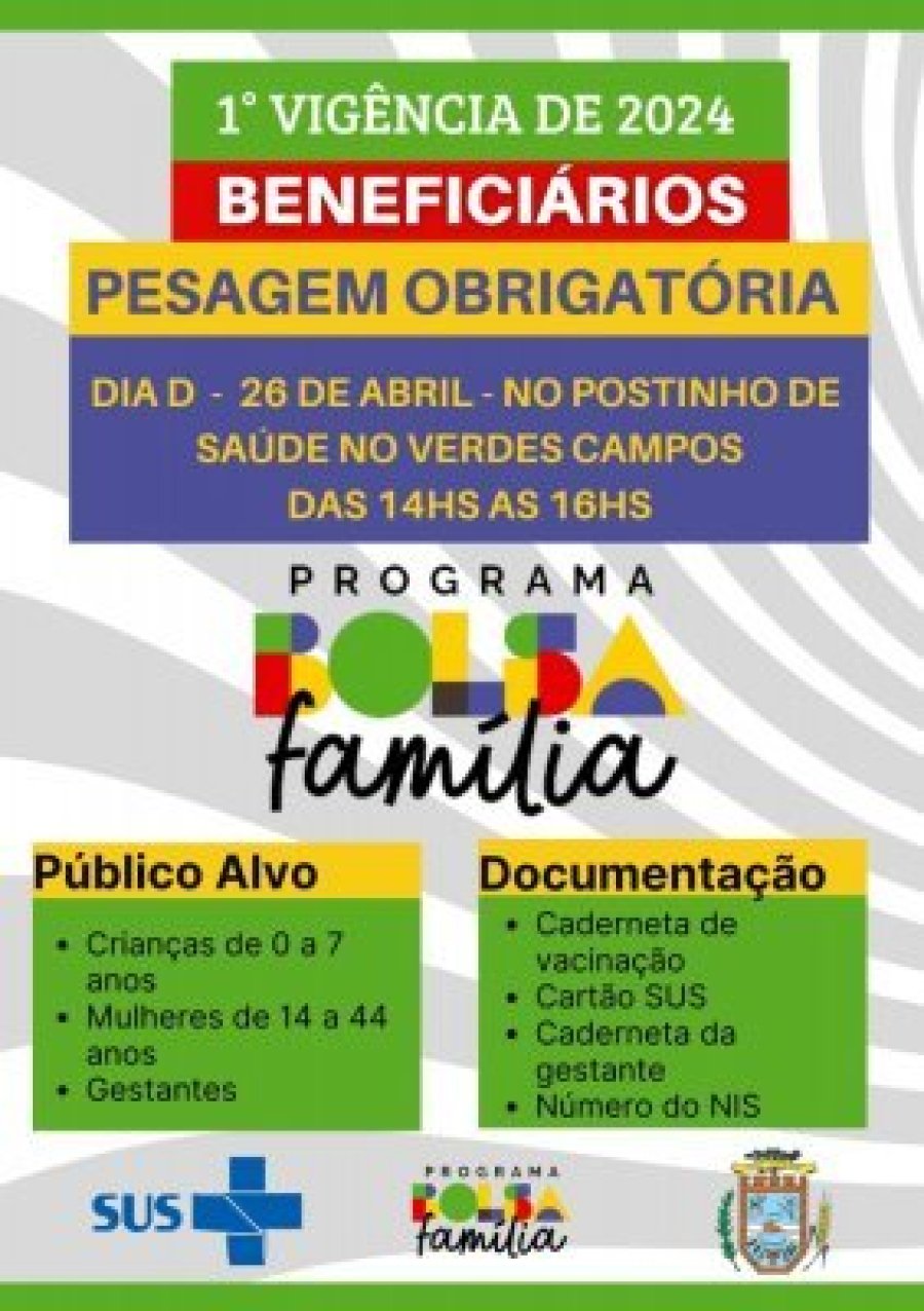Pesagem Obrigat�ria na Vila Rural Verdes Campos