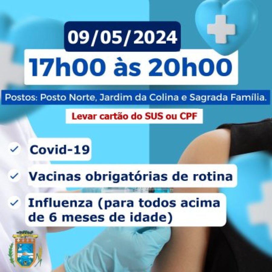 SECRETARIA DE SA�DE ESTENDE HOR�RIO DE VACINA��O PARA ATENDER MAIS PESSOAS