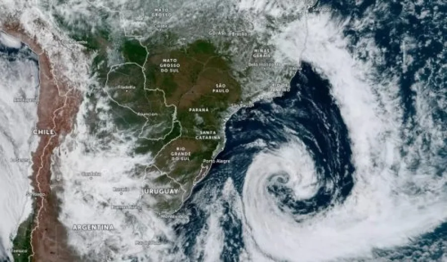 CICLONE EXTRATROPICAL PODE CAUSAR CHUVAS NA REGIO