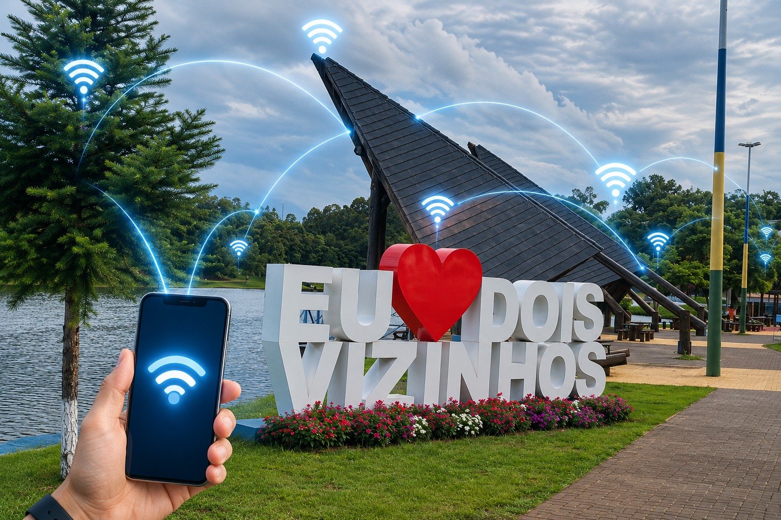 DOIS VIZINHOS PREPARA REDE P�BLICA DE INTERNET GRATUITA E AVAN�A COMO CIDADE INTELIGENTE E CONECTADA