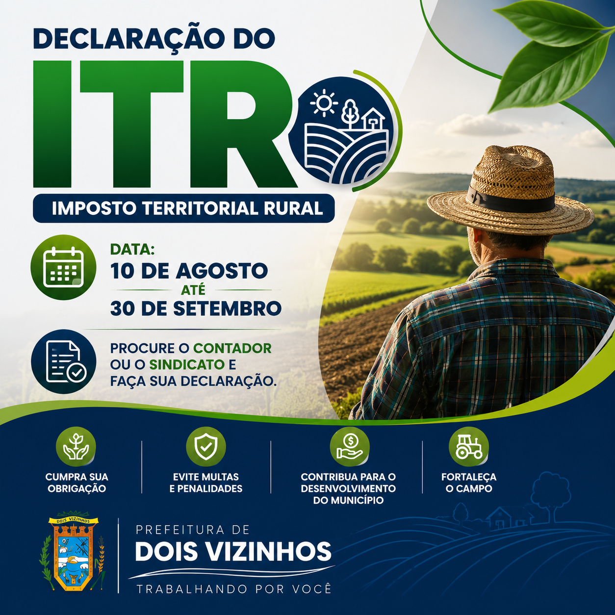 PRAZO PARA DECLARA��O DO ITR 2026 J� EST� ABERTO