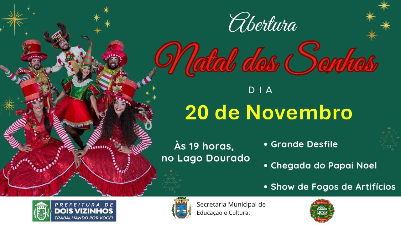 ABERTURA DO NATAL ILUMINADO  ADIADA PARA 20 DE NOVEMBRO