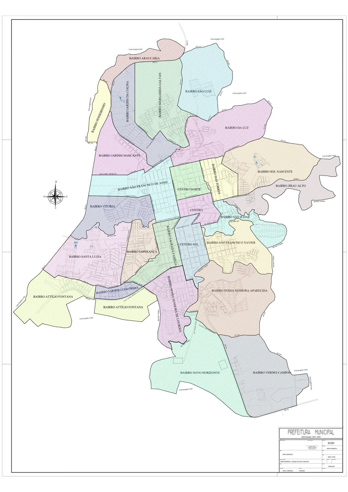 DOIS VIZINHOS TERÁ NOVO MAPA URBANO COM 27 BAIRROS OFICIAIS