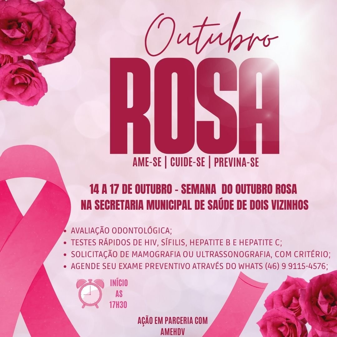 SEMANA DO OUTUBRO ROSA TEM AÇÕES ESPECIAIS NA SECRETARIA DE SAÚDE