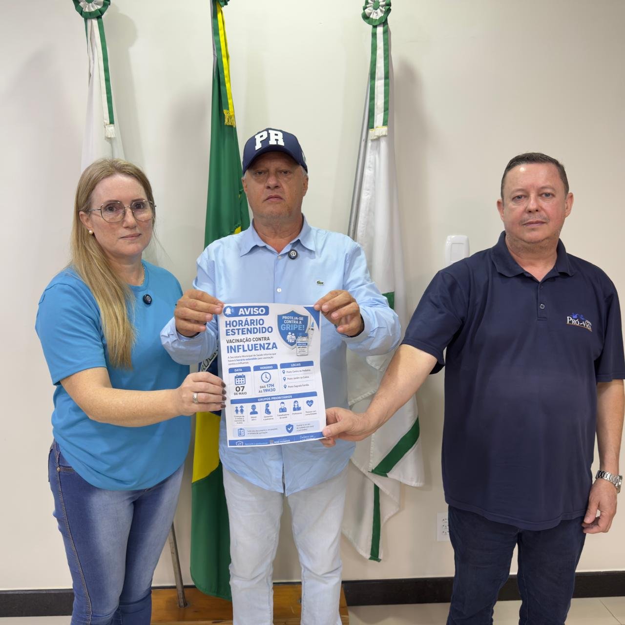 DOIS VIZINHOS AMPLIA HOR�RIO PARA VACINA��O CONTRA A INFLUENZA E REFOR�A IMPORT�NCIA DA IMUNIZA��O