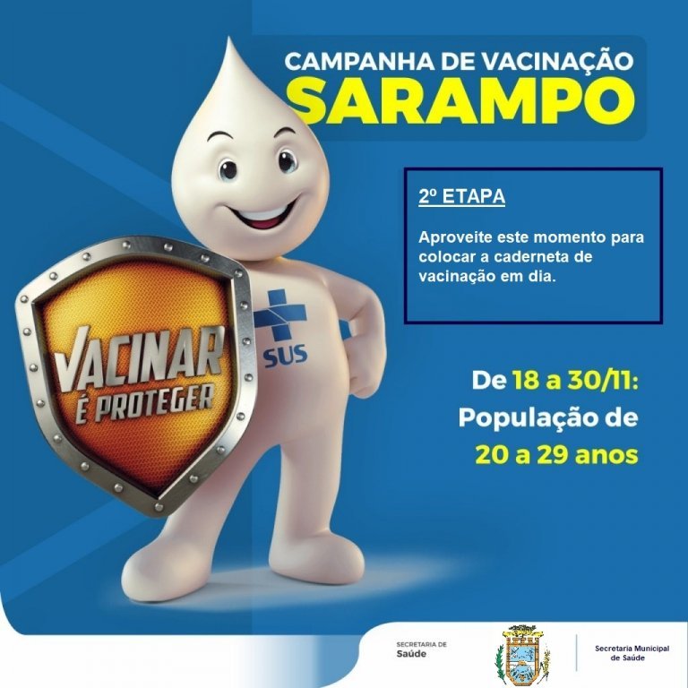 Campanha Nacional de Atualizao Vacinao Contra o Sarampo Inicia Segunda Etapa no Dia 18.