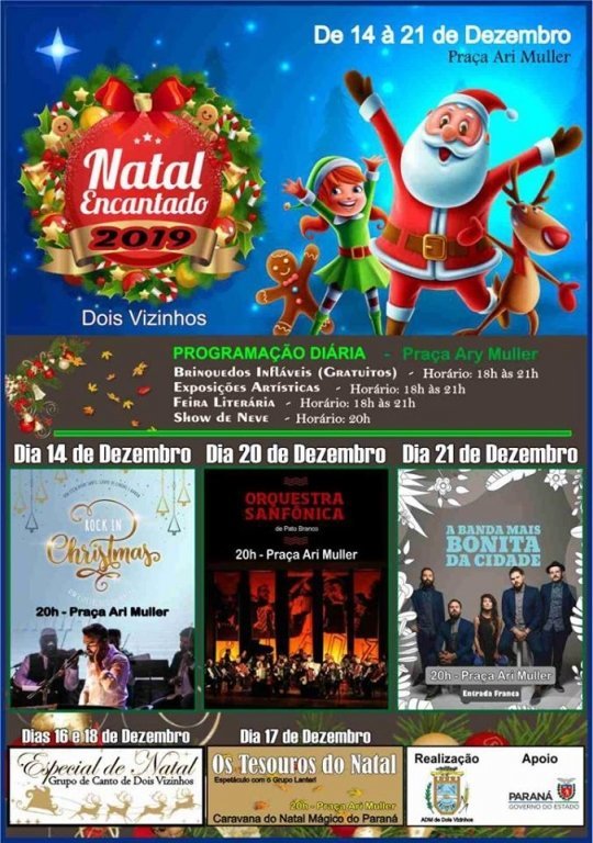 Definida a Programao do Natal Encantado de Dois Vizinhos