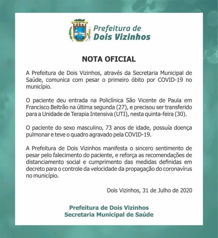 Nota Oficial