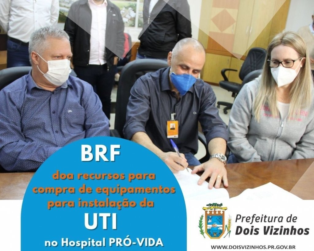 Brf Doa Recursos para Compra de  Equipamentos para Uti de Hospital Em Dois Vizinhos