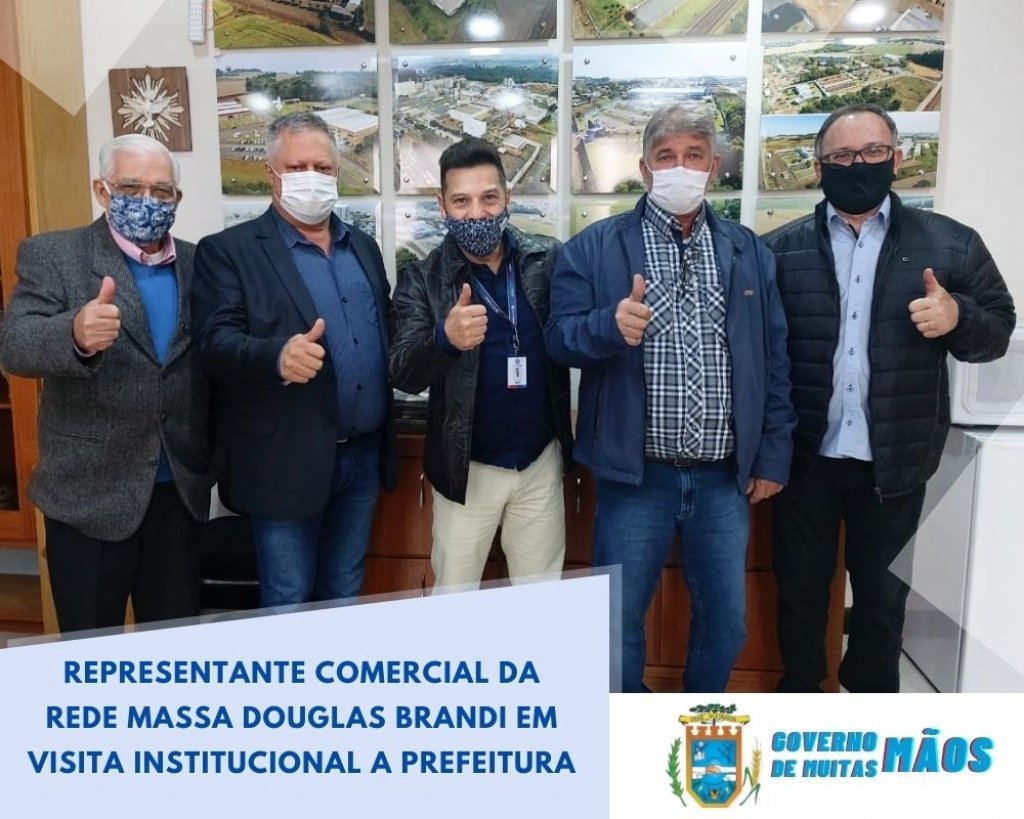 Representante Comercial da Rede Massa Douglas Brandi Em Visita Institucional a Prefeitura