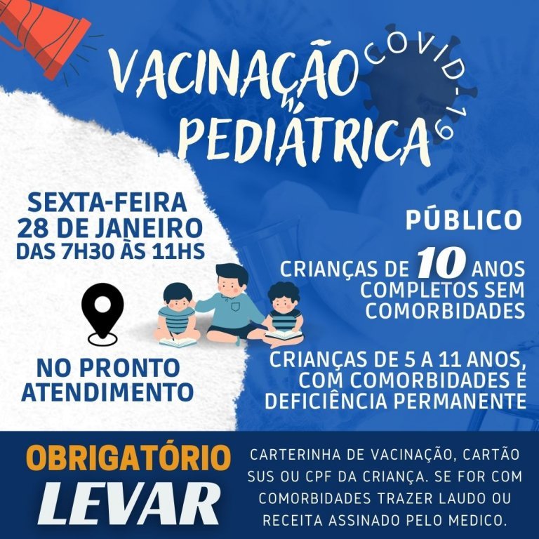 Vacinao Peditrica Avana para Crianas Com 10 Anos Completos Acima